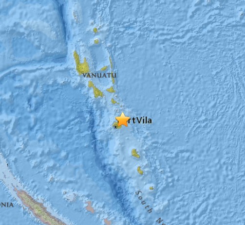 M6.9 - 56km NNE of Port-Vila, Vanuatu